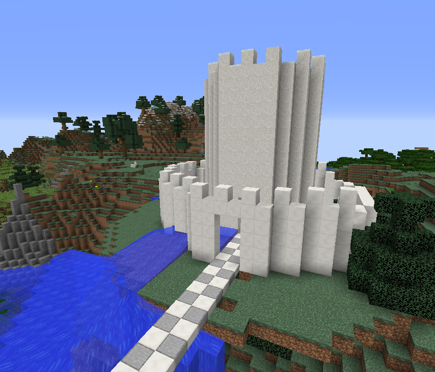 Vlastná stavba vytvorená v Minecraft svete